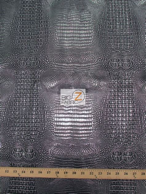 metallic african crocodile embossed vinyl fabric|METALLIC AFRICAN CROCODILE EMBOSSED VINYL FABRIC .